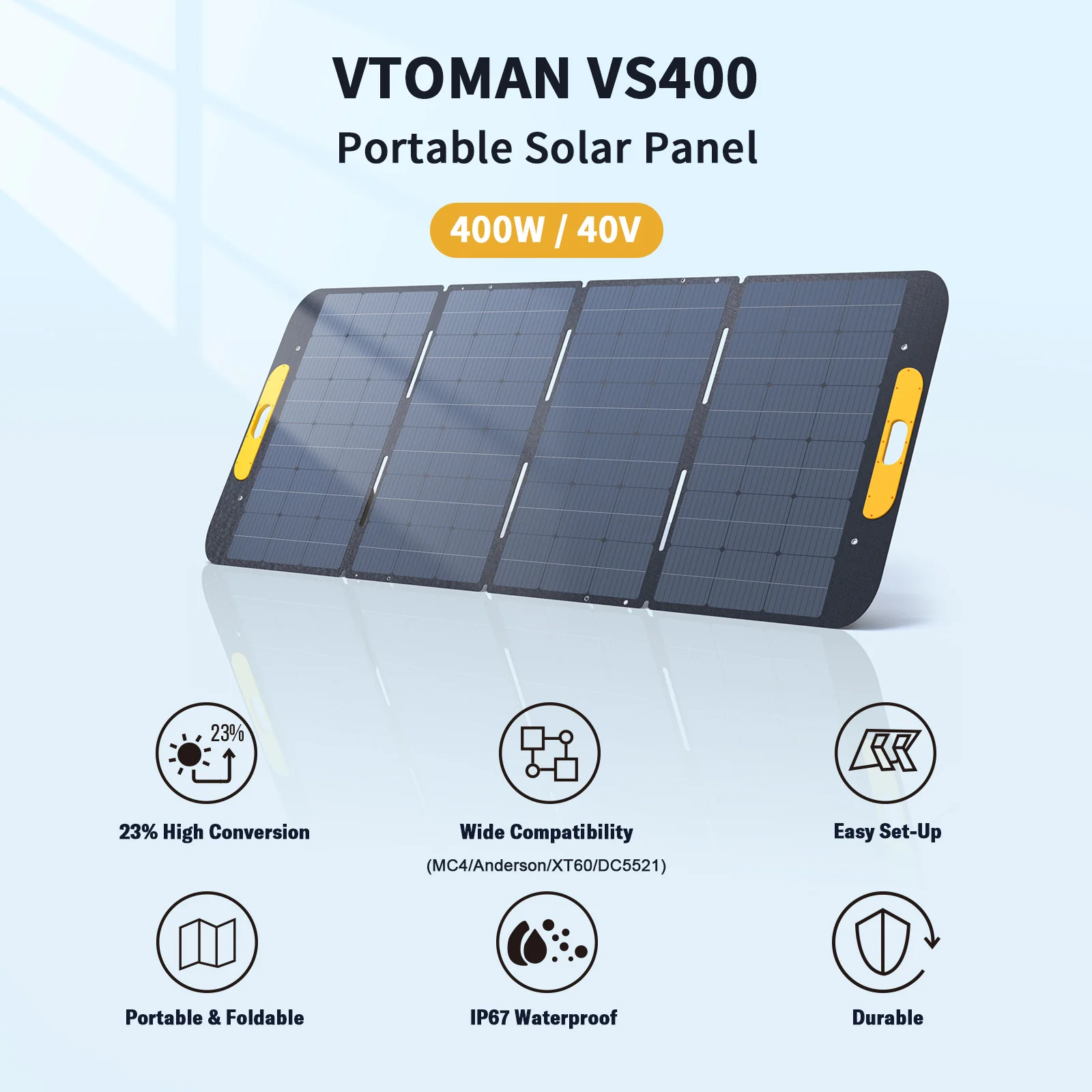 VTOMAN FlashSpeed 1500 with 400W Solar Panel - Image 6