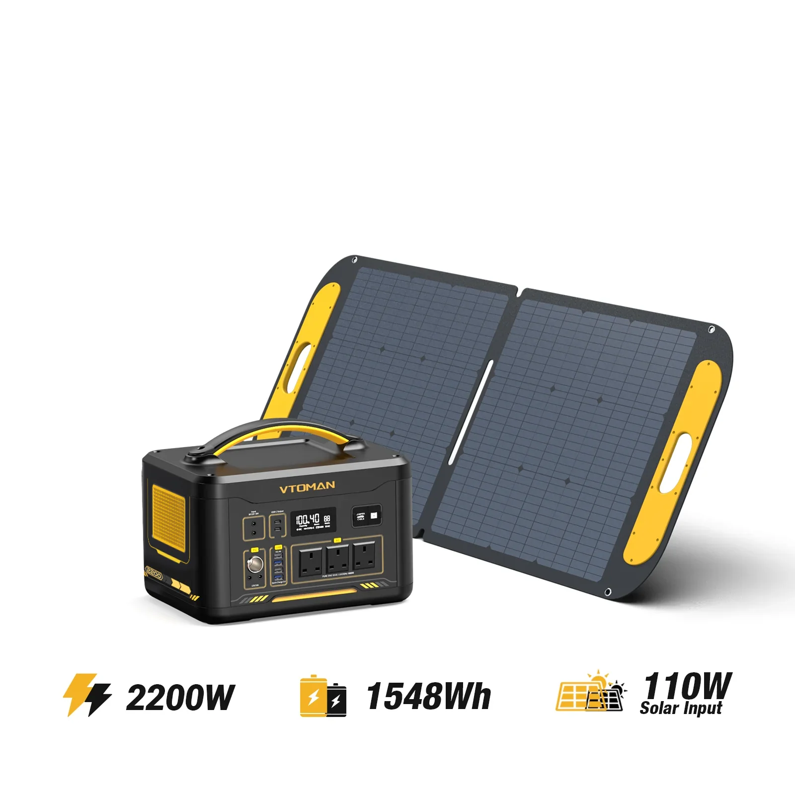 VTOMAN Jump 1800 with 110W Solar Panel - Image 8