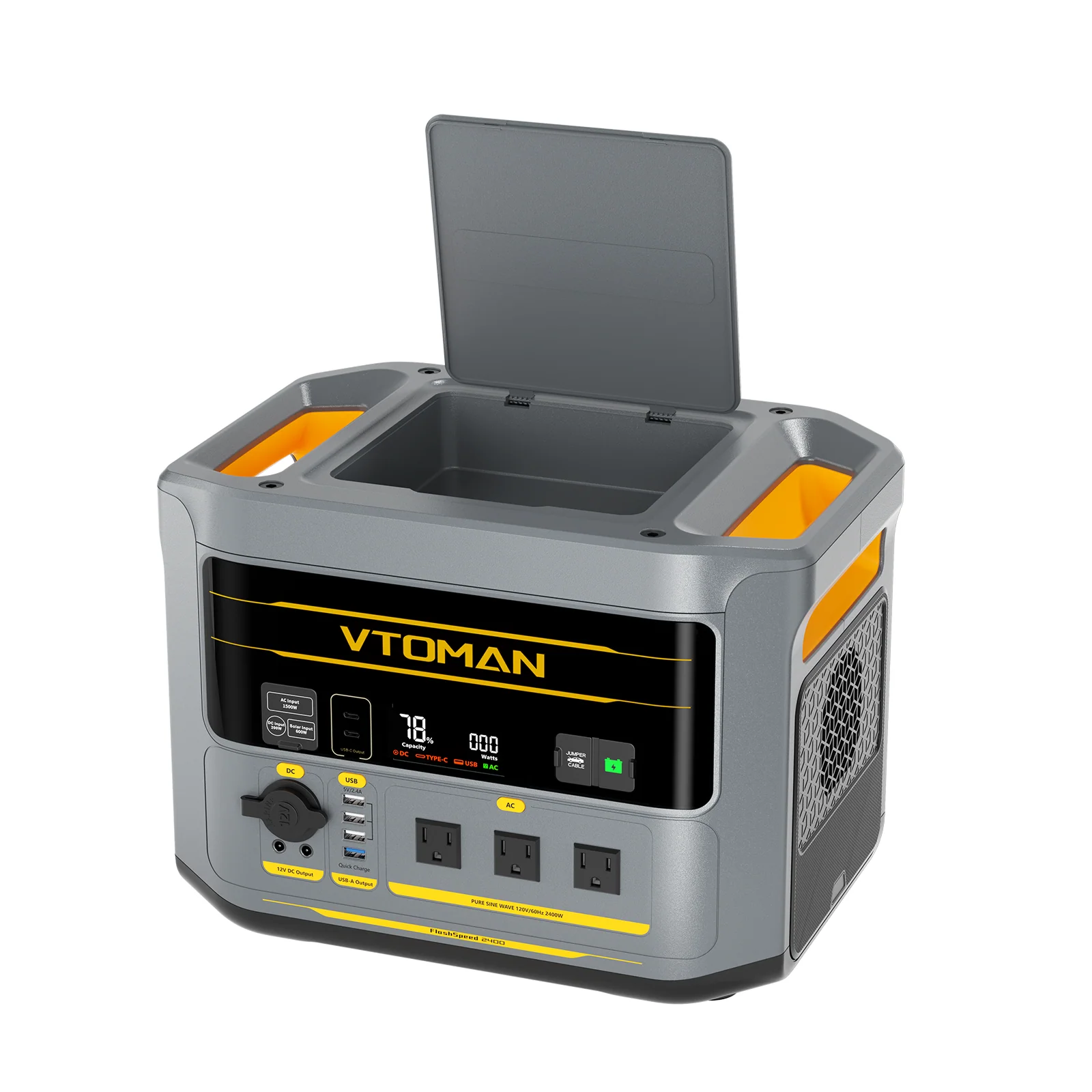 VTOMAN FlashSpeed 2400 with 400W Solar Panel - Image 6