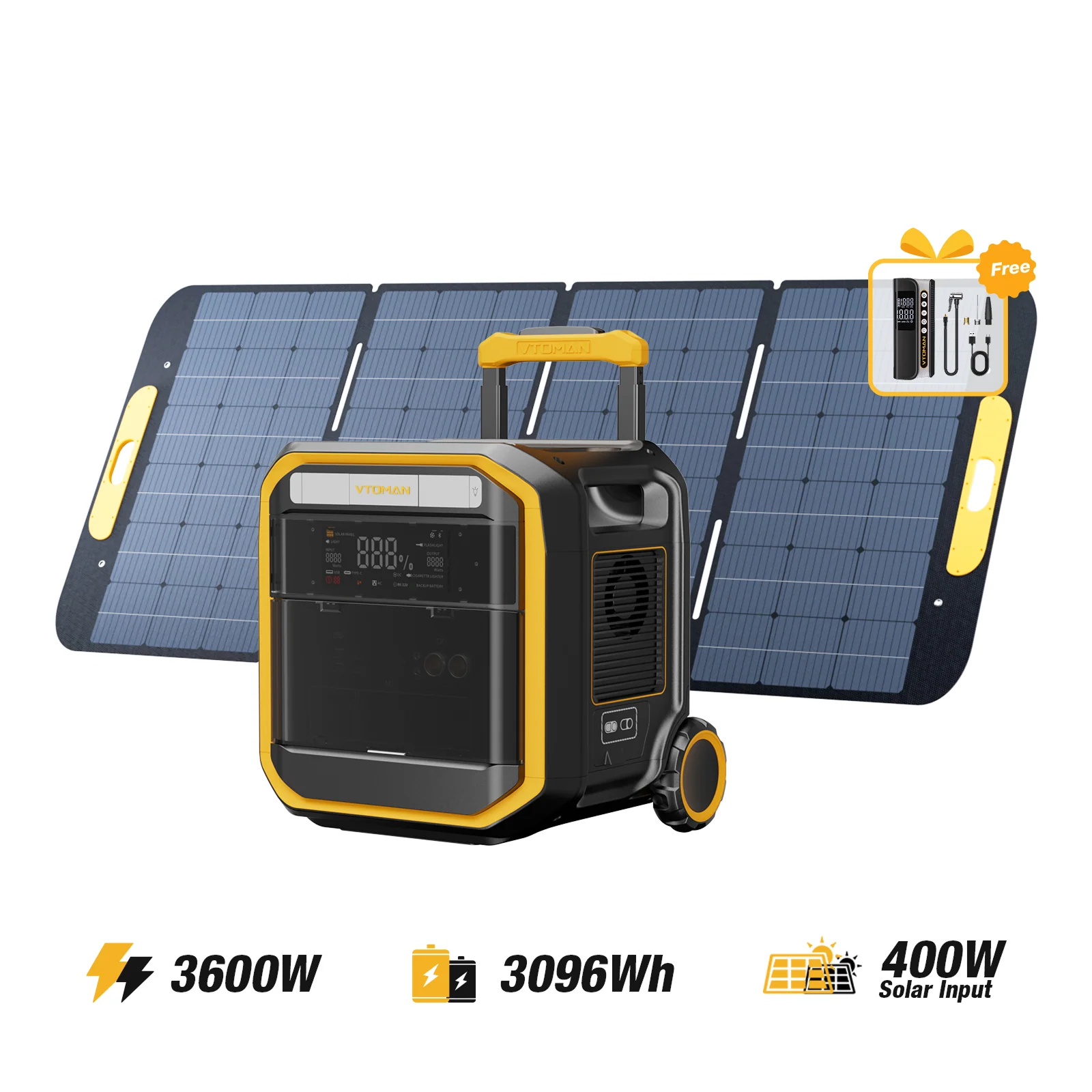 VTOMAN FlashSpeed Pro 3600 Portable Power Station - Image 8